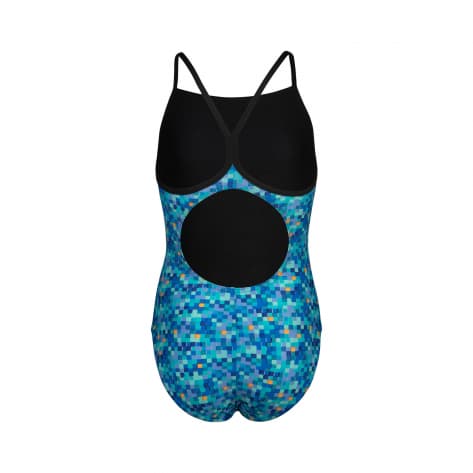 Arena Mädchen Badeanzug Pooltiles Swim Suit 007223-580 164 Black-Blue Multi | 164