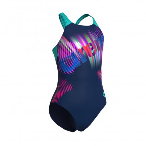 Arena Mädchen Badeanzug Lit Logo Swimsuit V Back 010690 