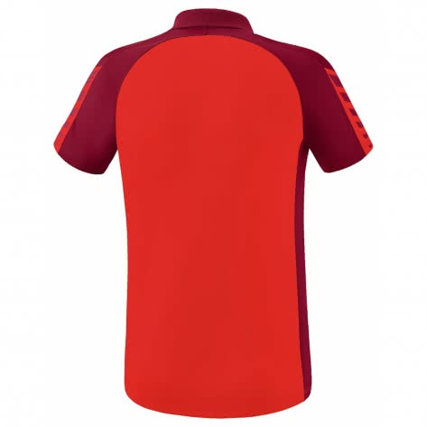 erima Herren Poloshirt Six Wings 1112201 S Rot/Bordeaux | S