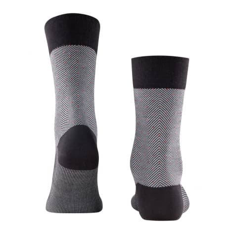Falke Herren Socken FALKE Sensitive Herringbone 12492-3000 43-44 black (3000) | 43-44