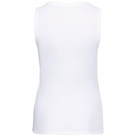 Odlo Damen Unterhemd Active F-Dry Light Eco Baselayer Top V-Neck Singlet 141171-10000 S White | S