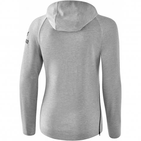 erima Damen Kapuzenpullover Essential Kapuzensweat 2071921 48 Hellgrau Melange/Schwarz | 48