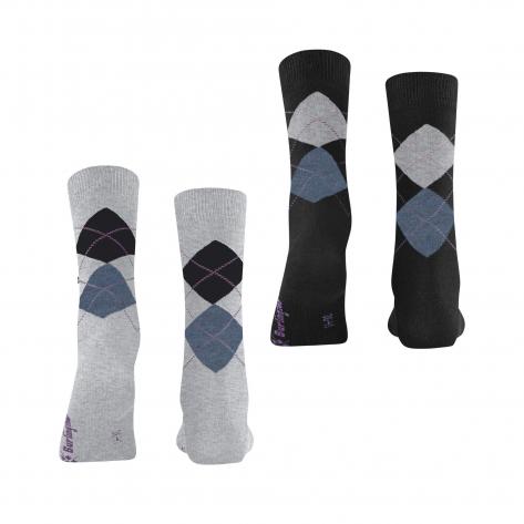 Burlington Damen Socken Everyday Argyle SO 2-Pack 22012 