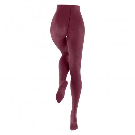 Burlington Damen Strumpfhose Argyle Affair TI 28013-8326 44-46 Burgundy | 44-46