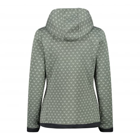 CMP Damen Fleecejacke Woman Jacket Fix Hood 34H2866-68ZS 34 Mineral-Bianco | 34