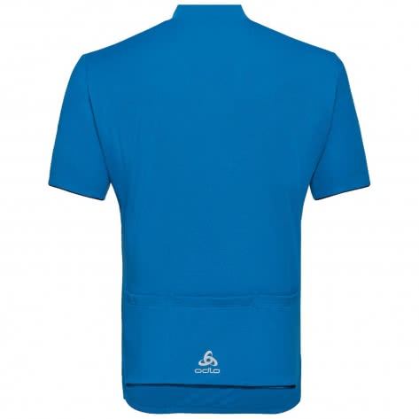 Odlo Herren Radtrikot  Stand-up collar s/s 1/2 zip ES 411972-20865 S Indigo Bunting | S