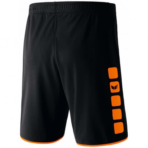 erima Herren Short Classic 5-C Shorts 615508 XXL Schwarz/Orange | XXL