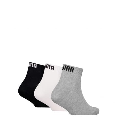 Puma Kinder Socken Kids Plain Quarter 3P 701233224-803 35-38 Grey/White/Black | 35-38
