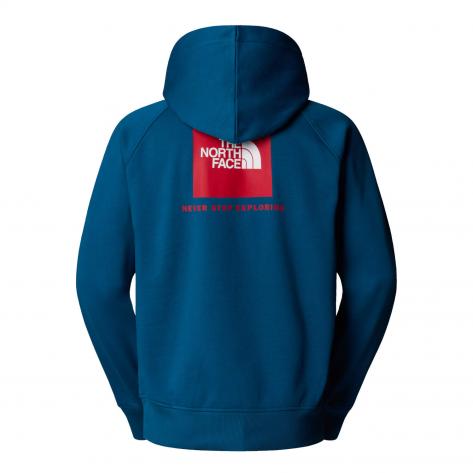 The North Face Herren Raglan Redbox Kapuzenpullover 89F9-F9T XL Mineral Ink/TNF Red | XL