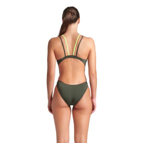 Arena Damen Badeanzug WOMEN S TEAM SWIMSUIT TECH MU SOL 008054-660 36 Dark Sage-Artic Lime | 36