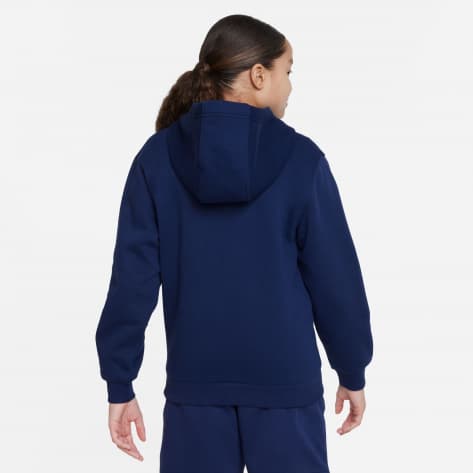Nike Kinder Kapuzenpullover Club Fleece Big Kids Hoodie FD3000-410 158-170 Midnight Navy/White | 158-170