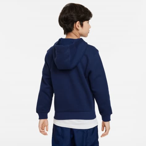 Nike Kinder Sweatjacke Big Kids Club Fleece FZ Hoodie FD3004-410 137-147 Midnight Navy/White | 137-147