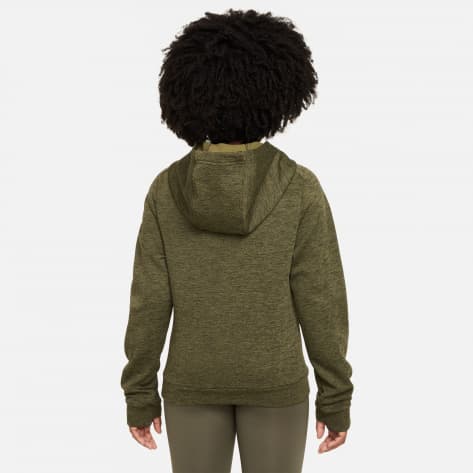 Nike Kinder Kapuzenpullover Therma Multi+ Hoodie FD3893-325 137-147 Cargo Khaki/Med Olive/Wht | 137-147