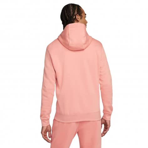Nike Herren Kapuzenpullover NSW Club Hoodie PO BB BV2654-824 XS Lt Madder Root/White | XS