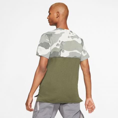 Nike Herren Trainingsshirt HyperDry Top SS Camo BV2867-325 XL Cargo Khaki/Light Bone/Black | XL