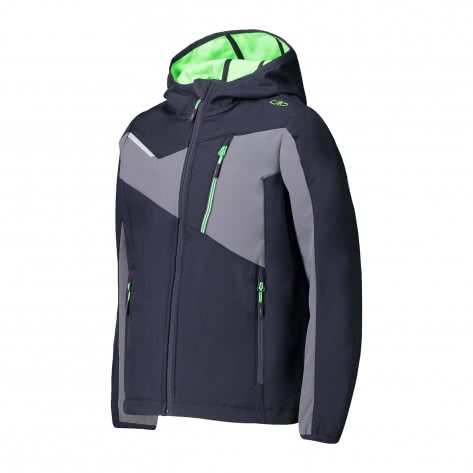 CMP Jungen Softshelljacke Boy Jacket Fix Hood 30A1544-N950 104 Black Blue | 104