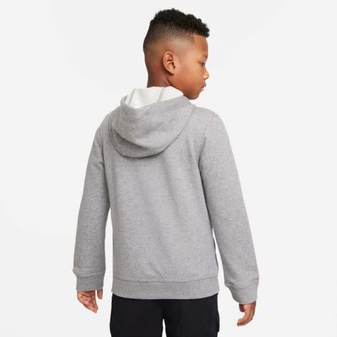 Nike Jungen Kapuzenjacke Sportswear Club Full-Zip Hoodie DD1698-091 128-137 Carbon Heather/White | 128-137