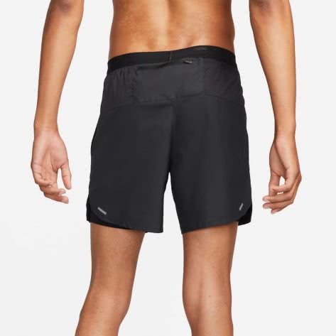 Nike Herren Laufshort Dri-FIT Stride 2in1 Short 7In DM4759-010 S Black/Black/Black/Reflective Silv | S