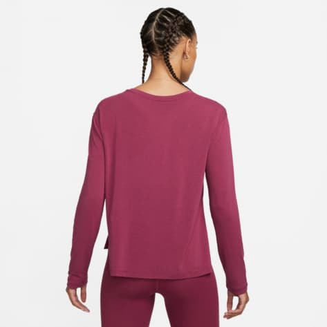 Nike Damen Trainingsshirt Yoga Dri-FIT Long-Sleeve Top DM7027-653 S Rosewood/Particle Grey | S
