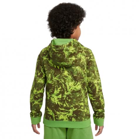 Nike Jungen Kapuzenpullover Printed French Terry Hoodie DO6495-377 122-128 Chlorophyll/Rush Orange | 122-128