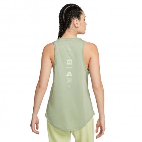 Nike Damen Top High-Neck Yoga Tank DQ3317-386 XS Oil Green/Key Lime | XS