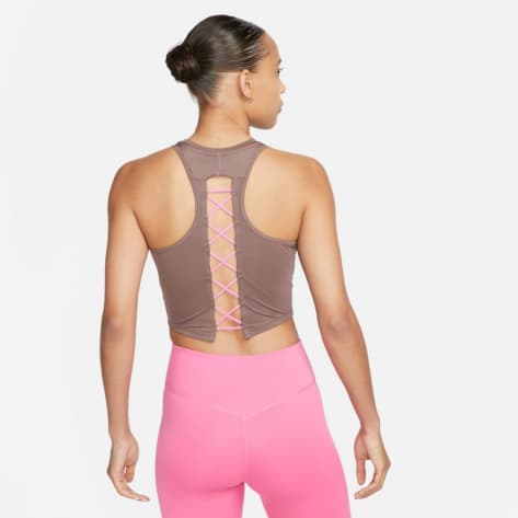 Nike Damen Trainingstop One Dri-FIT Cropped Tank DX0004-291 S Plum Eclipse/Pink Glow/Pink Glow | S