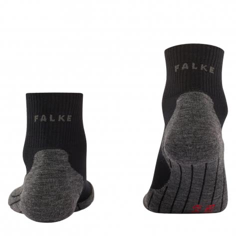 Falke Herren Wandersocken TK5 Wool Short Socks 16183-3010 44-45 Black-Mix | 44-45
