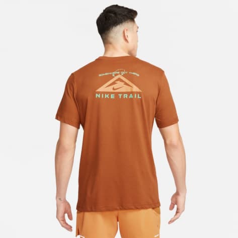 Nike Herren Laufshirt Dri-FIT Trail Running Tee FD0120-246 M Dark Russet | M