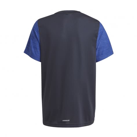 adidas Jungen T-Shirt Boys Aeroready Heather Tee GS0358 116 Bold Blue/Victory Blue/White | 116