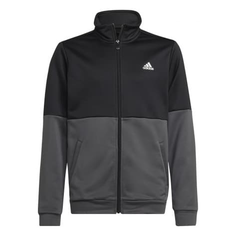 adidas Kinder Trainingsanzug Colourblock Track Suit HG6825 164 Black/White/Medium Grey Heather | 164