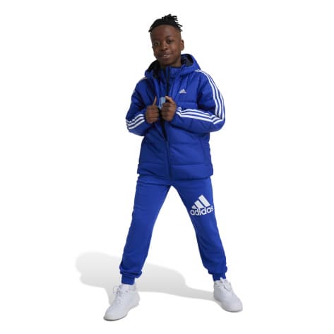 adidas Kinder Winterjacke Essentials 3-Stripes Padded Jacket IW0543 164 Semi Lucid Blue/White | 164