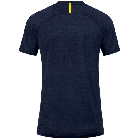 Jako Damen T-Shirt Challenge 6121-512 44 Marine Meliert/Neongelb | 44