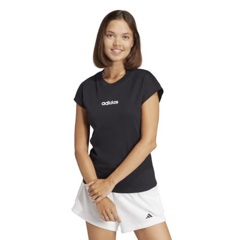 adidas Damen T-Shirt Essentials Linear Cotton Tee 