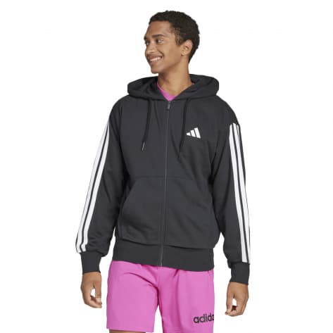 adidas Herren Kapuzenjacke 3S FT Full Zip Hoodie JD1877 M Black/White | M