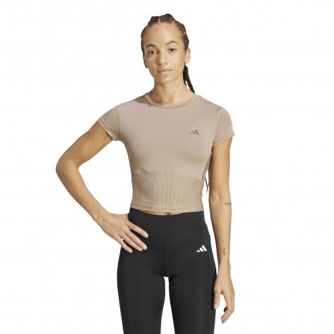 adidas Damen T-Shirt Hyperglam Rib Baby Tee 