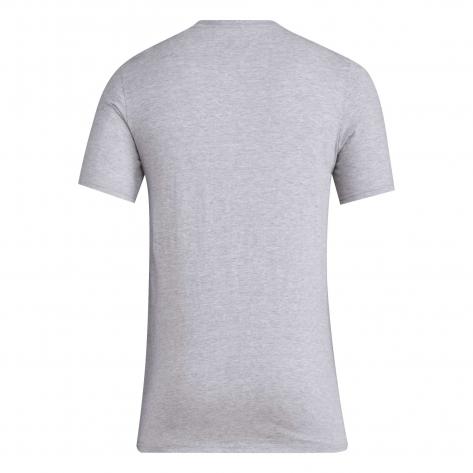 adidas Herren T-Shirt M SS Pregame A JX4455 XL Medium Grey Heather/Black | XL