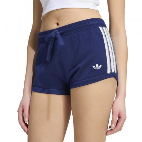 adidas Damen Short Knit Short KW2587 L Dark Blue/White | L