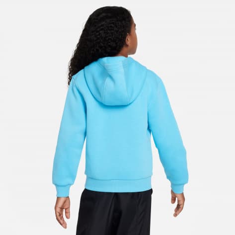 Nike Kinder Kapuzenpullover Kylian Mbappé Soccer Hoodie FD3144-416 122-128 Baltic Blue | 122-128