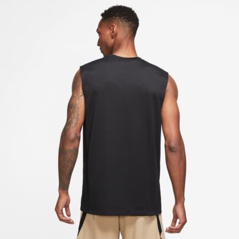 Nike Herren Dri-FIT Fitness T-Shirt DX0991-010 L Black/Matte Silver | L