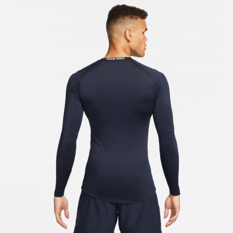 Nike Herren Langarmshirt Pro Dri-FIT Tight FB7919-451 L Obsidian/White | L