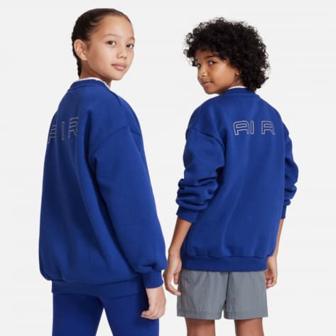 Nike Kinder Sweatshirt Air Icon Fleece DX9391-470 128-137 Deep Royal | 128-137
