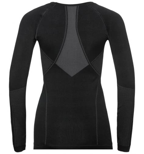 Odlo Damen Unterwäsche Baselayer Fundamentals Warm Crewneck 195791-60056 XS Black-Graphite Grey | XS