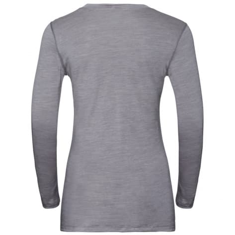 Odlo Damen Shirt Merino 200 Baselayer Top Turtle Neck L/S Half Zip 110631-10420 L Grey Melange-Grey Melange | L