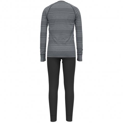 Odlo Kinder Unterwäsche Set Active Warm Eco Set Long 159449-60066 152 Black-Grey Melange | 152