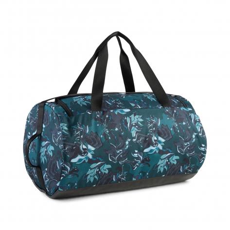 Puma Damen Sporttasche AT ESS GREEN TERRAINS Barrel Bag 091868-01 Green Terrain-Black-AOP | One size