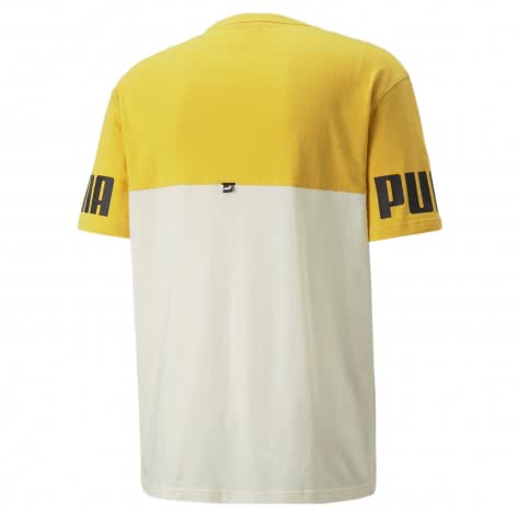 Puma Herren T-Shirt Power Colorblock Tee 847389-31 Bamboo | M