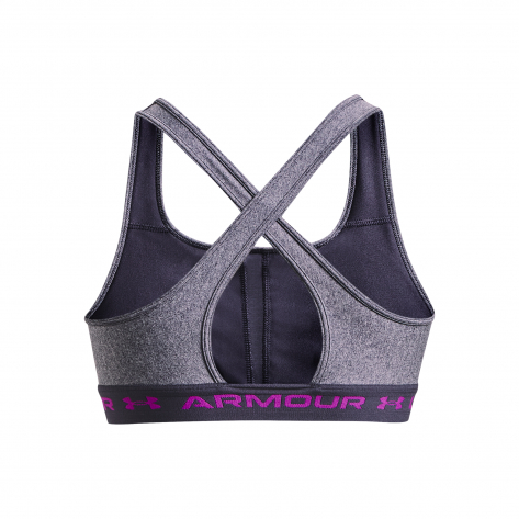 Under Armour Damen Sport BH Mid Crossback Heather 1361036-558 S Tempered Steel Light Heather | S