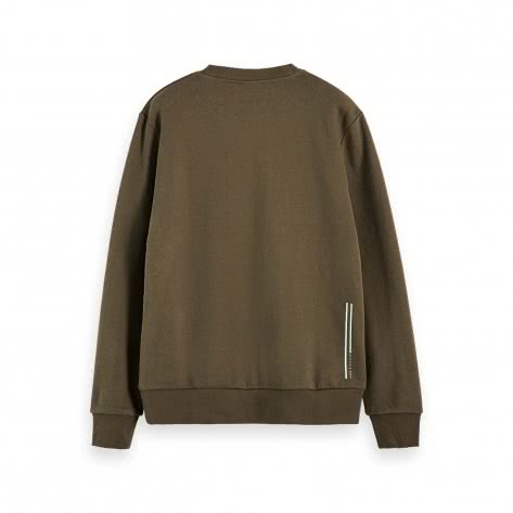 Scotch & Soda Herren Sweatshirt Chest Embroidery Crewneck 156794-0154 M Military Green | M