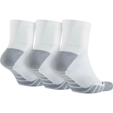Nike Sportsocken Dry Cushion Quarter Training Sock (3 Pair) SX5549-100 46-50 White/Wolf Grey/Black | 46-50