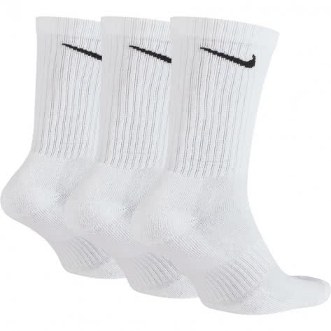 Nike Unisex Sportsocken Everyday Cushion Crew 3PR SX7664-100 38-42 White/Black | 38-42